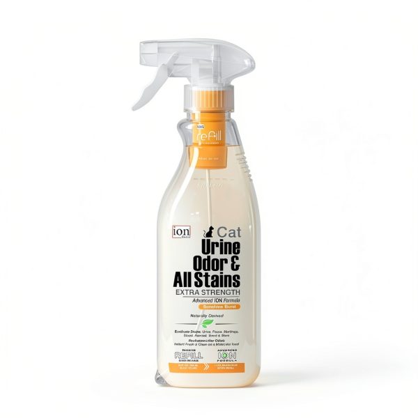Cat Urine Stain Remover by Becles ION Formula 2‑for‑1 32oz Bottle-1