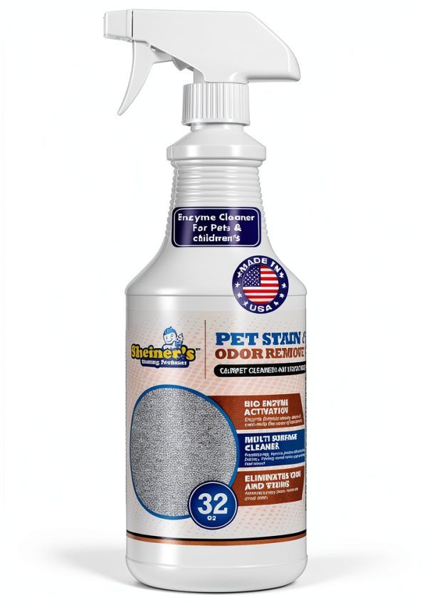 Sheiner's Pet Stain Remover & Odor Eliminator Bio-Enzyme Cleaner 32 oz-0