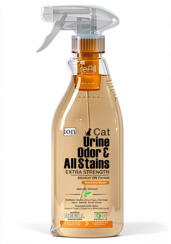 Cat Urine Stain Remover by Becles ION Formula 2‑for‑1 32oz Bottle-0