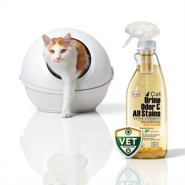 Cat Urine Stain Remover by Becles ION Formula 2‑for‑1 32oz Bottle-4