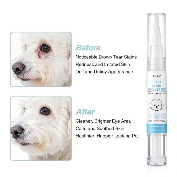 Tear Stain Remover Pen for Dogs & Cats – Aloe Formula Gentle Eye Cleaner with Soft Tip for Easy Use – Especially for White Dogs – Dog Eye Drops Alternative – Safe for Daily Use-2